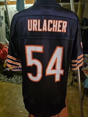 Chicago Bears Urlacher #54 Football Jersey in Navy and Orange Like New Youth L